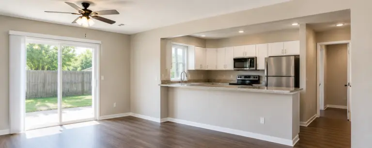 Empty rental home ready for new occupants