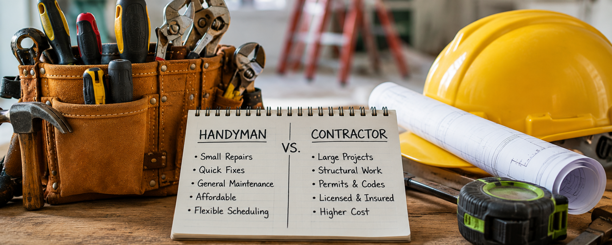 Handyman vs Contractor Chico CA